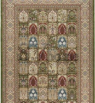 Высокоплотный ковер Royal Esfahan-1.5 3078F Green-Cream - высокое качество по лучшей цене в Украине.